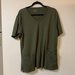Green scrub top